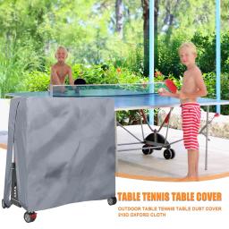 210d oxford tecido ping pong capa de armazenamento de mesa à prova dwaterproof água tênis de mesa protetor capa zíper para proteção contra todos os climas - Image 3