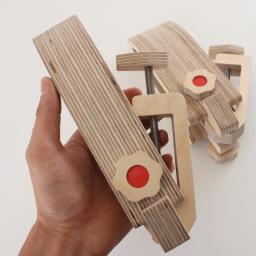 Clipe de retenção de couro de madeira artesanato ferramentas de costura braçadeiras para diy costura laço braçadeira ferramenta manual leathercraft - Image 2