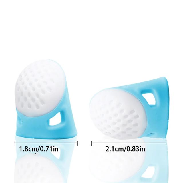Dedais de Silicone Antiderrapantes para Costura - Protetor de Dedo Oco para DIY e Ponto de Cruz