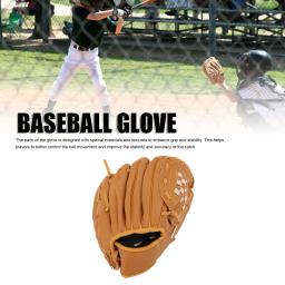 Softball Outfield Sport Baseball Glove, couro PU, design ergonômico, aderência aprimorada, durabilidade para jovens, treinamento para adultos - Image 1