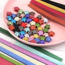 Fenrry-Tiras De Papel Estrela Dobrável Brilhante, Papéis De Origami Glitter, Estrelas Da Sorte, Entusiastas De Artes E Ofícios, 460/920 Folhas - Image 1
