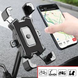 Suporte de Celular à Prova de Choque para Motocicletas e Bicicletas, Suporte de Navegação, Bike Riding, Rotação 360, iPhone, Xiaomi, Samsung - Image 1