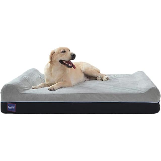 Cama Ortopédica de Memory Foam para Animais de Estimação - Almofada Extra Grande para Cães e Gatos (50"x36"x10")