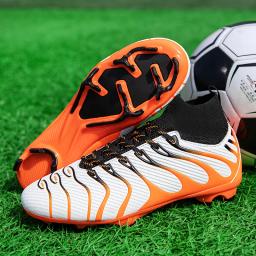 Tênis de futebol profissional para adolescentes, tênis de futsal masculino, bota de futebol antiderrapante resistente ao desgaste masculina, roxo, Tf Fg - Image 2