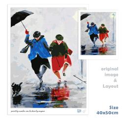 Chenistory-kit de pintura a óleo para adultos, animais, idosos, artesanato, coloração com números, decoração, casal - Image 2