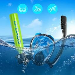 Tanque de mergulho com máscara de snorkel Mini cilindro portátil de oxigênio, máscara de mergulho facial, sistema de respiração subaquática com bomba, 0.5L - Image 2