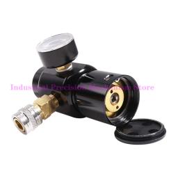 Paintball CO2 cilindro descompressão manômetro/válvula de alívio de pressão, alta pressão válvula G1/2 rosca, 0-130psi ajustável - Image 3