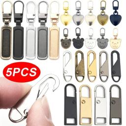 Universal Destacável Metal Zipper Head, Zipper Puller, DIY Craft, Costura, Acessórios de roupas, Kits de reparação para Zipper Slider, 5pcs - Image 6