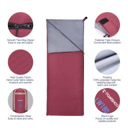 TOMSHOO-Saco de dormir ultraleve para adultos, envelope ao ar livre, clima quente, acampamento, viagem, mochila, caminhadas - Image 6