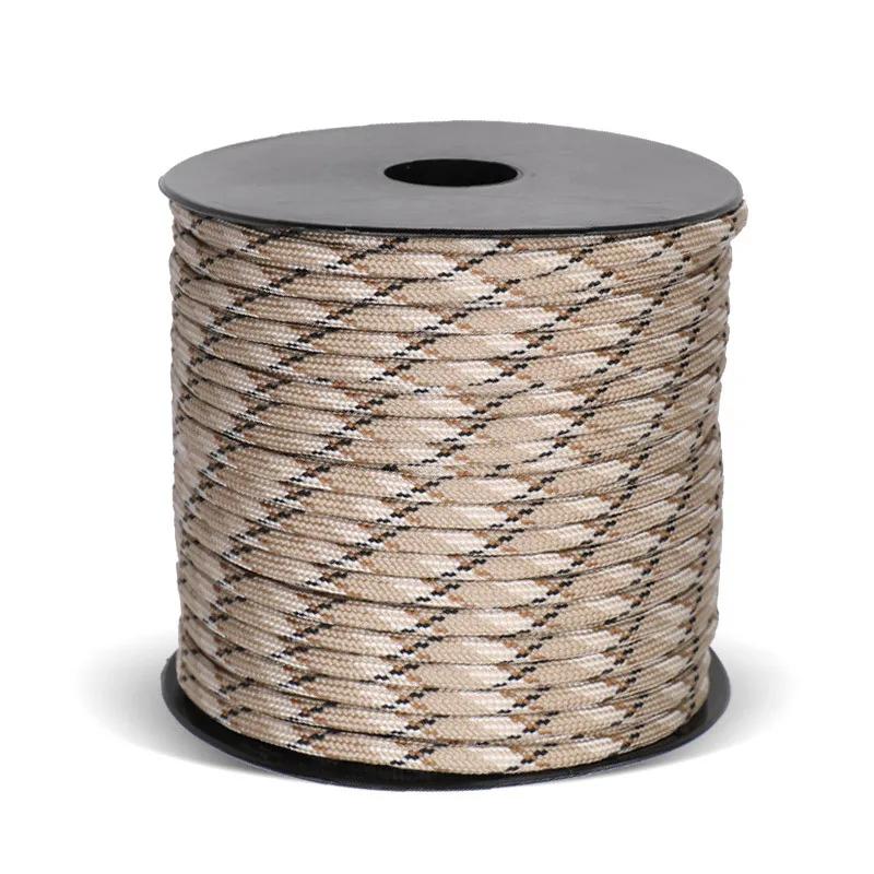 Paracord militar para sobrevivência ao ar livre, cabo paraquedas tático, acessórios de acampamento, corda de tecelagem DIY, equipamento de sobrevivência, 50 m, 650, 9 Strand, 4mm - Image 1