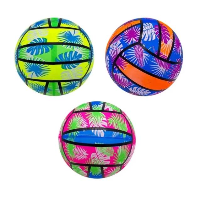 Bola Inflável PVC Colorida 22cm Brinquedo Portátil para Piscina