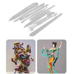 Argila escultura ferramenta de superfície molde ofício polímero boneca dar forma cerâmica modelagem aparar gravação escultura fazendo ferramenta - Image 6