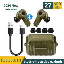 Auscultadores com Cancelamento Nosie para Caça, Fones de Ouvido Sem Fio, Fone de Ouvido V5.3, Proteção Orelha, Tampões Táticos, NRR, 27db - Image 1