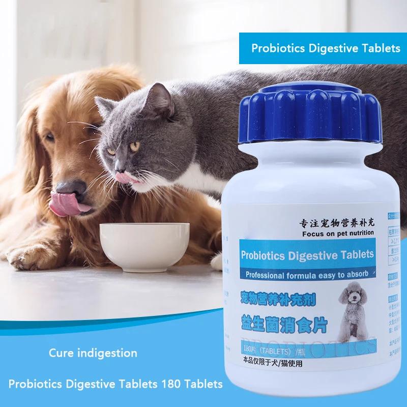 Comprimidos Probióticos para Animais de Estimação, Gatos Digitais, Grânulos Gastroscópicos, Comedores Picky Diarréia, Flátulo Estômago, Cães, 180 Comprimidos - Image 1