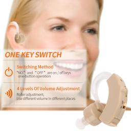 2023 Super Mini Hearing Aid Ear Amplificador de Som Tom Ajustável Hearing Aids Amplificador de Ouvido Portátil para Surdos Idosos - Image 2