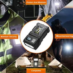 Lanterna multifuncional COB com ângulo ajustável, tocha LED portátil, chaveiro luz, camping magnético, lâmpada de advertência, ao ar livre, novo - Image 6