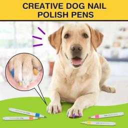 Quick Dry Dog unha polonês caneta, 12 cores, Pet unha polonês para criar unhas bonitas, Girl Pets Grooming, fácil de usar - Image 5