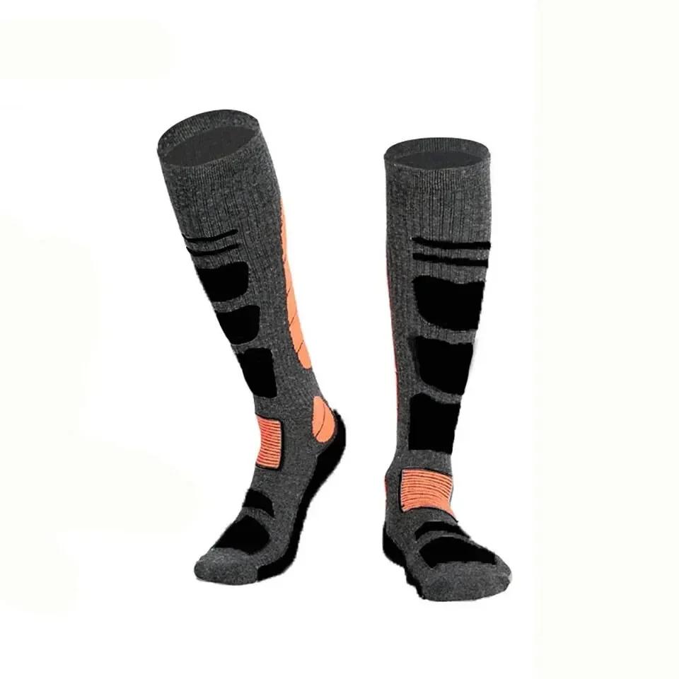 1 par inverno quente espessamento meias de esqui caminhadas meias para mulheres homens crianças anti-frio esqui ao ar livre meias esportivas altas - Image 1