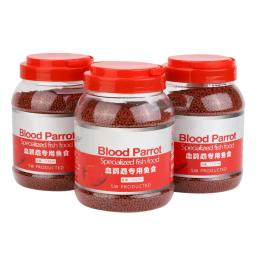 Comida de peixe papagaio-sangue flutua na água, vermelho intenso, instantâneo de coloração rápida, ração tropical, 500g por garrafa - Image 5
