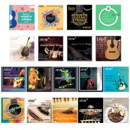 IRIN-Fio de aço inoxidável Cordas de guitarra acústica, liga de cobre ferida, cordas de guitarra popular, acessórios para guitarra, 6pcs por conjunto - Image 1