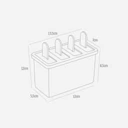 Diy cubo de gelo molde caixa sorvete suco iogurte lolly molde bandeja ferramentas quadrado 4 célula silicone picolé fabricante moldes - Image 6