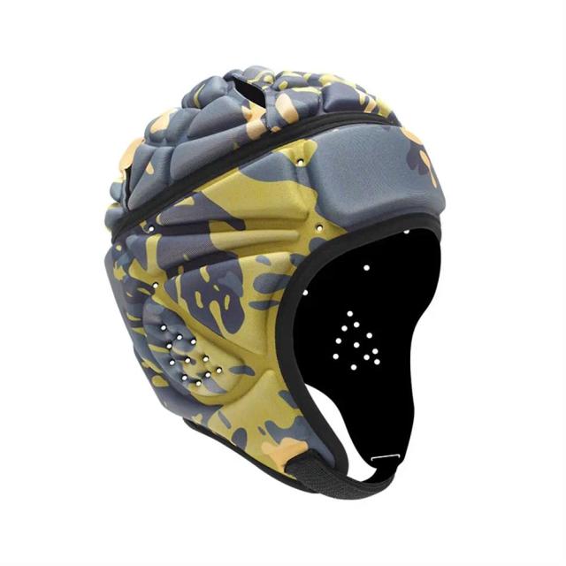 Capacete macio ajustável à prova de choque para crianças e adultos, ideal para futebol e proteção da cabeça