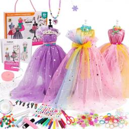 Kit bordado para meninas, Kit de costura reutilizável básico DIY, Criatividade Artes, Aprendizagem Artesanato, Design de Moda, 345pcs - Image 5