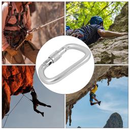 D Shaped Mosquetão para Escalada, Rolamento de Alta Resistência, Aço Master Buckle, Montanhismo, 45KN - Image 2