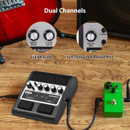 JOYO-Amplificador Portátil De Guitarra Elétrica, Alto-falante De Guitarra, Canal Duplo, Efeitos Duplos, Suporte De Pedal, Transmissão BT, Amp 2x4W - Image 6