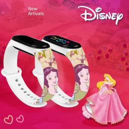 Disney princesa congelada figura elsa crianças relógios digitais dos desenhos animados led toque à prova dwaterproof água eletrônico crianças relógio presentes de aniversário brinquedos - Image 2