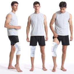 Joelheiras esportivas de verão, nylon estendido, fino, corrida, basquete, equipamento de proteção para homens e mulheres, profissional, antiderrapante, capa de joelho - Image 3