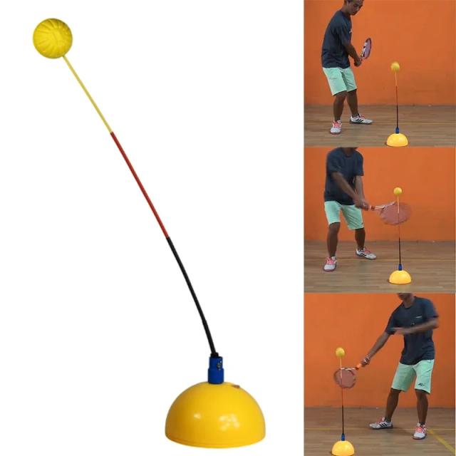 Rebounder Profissional para Treinamento de Tênis - Equipamento Portátil e Prático com Bola de Balanço e Acessórios de Cordas