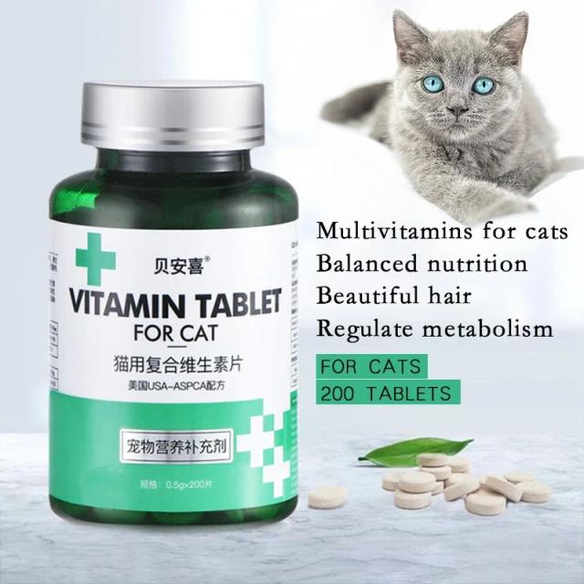Suplemento Nutricional Completo para Cães e Gatos - 200 Comprimidos com Multi-Vitaminas