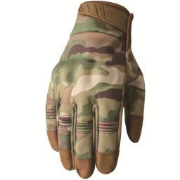Luvas impermeáveis de combate militar dos homens, Tela sensível ao toque, Luvas táticas do exército, Luvas de camuflagem, Luvas de Paintball - Image 1
