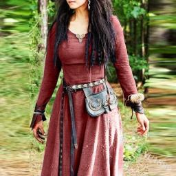 Vestido medieval feminino manga longa maxi robe vintage fada elven vestido renascentista celta viking gótico cosplay trajes - Image 6