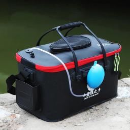 Caixa eva pesca portátil e impermeável, saco dobrável para peixes vivos, com zíper e alça de ombro - Image 5