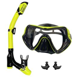 QYQ-Máscara Profissional Snorkel Mergulho e Snorkel Goggles Set, Óculos De Natação, Easy Breath Tube - Image 1