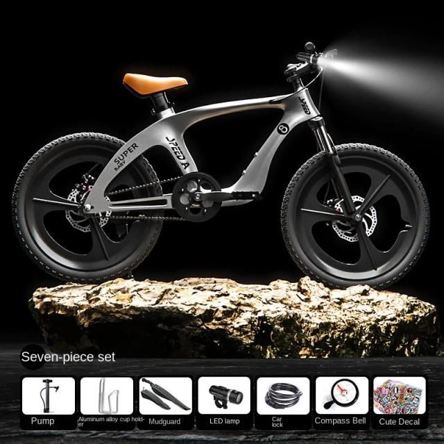 TULX-Movimento Magnésio Liga Material Mountain Bike, Roda Integrada, Absorvente de Choque, Freio a Disco, Adequado para Crianças, 20in