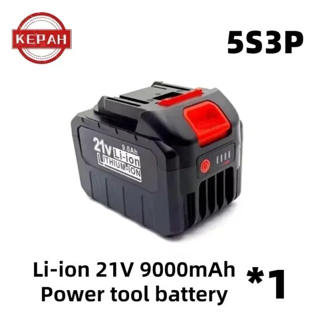 Bateria Recarregável de Lítio 21V 18650 9000mAh para Chave de Fenda - Alta Corrente e Descarga