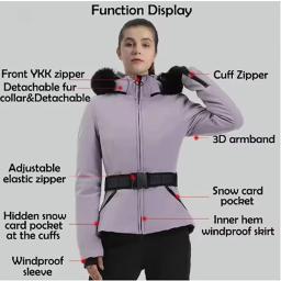 Casaco de snowboard feminino, Fato de treino quente, Casacos de neve, Casacos esportivos, Exterior, Esqui, Montanha, Inverno, 2022 - Image 5