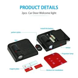 Universal LED Car Door Bem-vindo Projetor Laser, Logotipo Fantasma Night Light, Lâmpada de cortesia, Car Styling Acessórios Kit para Changan - Image 4