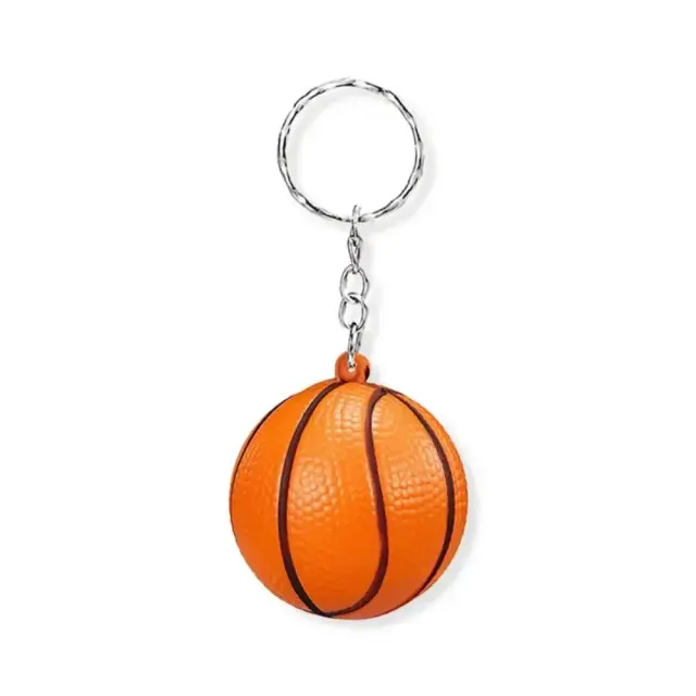 Chaveiro PU em Forma de Bola de Esporte: Basquete, Voleibol, Golfe, Futebol e Beisebol para Mochilas