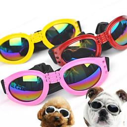 Cão de estimação ao ar livre óculos de sol verão à prova de vento dobrável protetor solar anti-uv óculos suprimentos para animais de estimação fotos adereços acessórios - Image 3