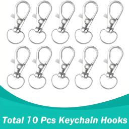 Fechos giratórios Lanyard Snap Hooks com chaveiros Chaveiro Clip Ganchos Fechos Garra de Lagosta para Chaveiros Artesanato de Jóias DIY, 20Pcs - Image 2