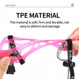 Protetor de braço para tiro com arco e flecha, protetor de antebraço tpe durável e ajustável, composto de treinamento recurvo e flecha, equipamento esportivo - Image 3