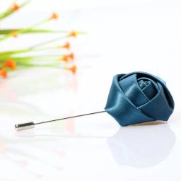 Broche Buttonhole para Homens, Corsage Do noivo, Alfinetes De Lapela, Fita De Rosas Flor, Acessórios De Casamento, Boutonnieres De Casamento - Image 5