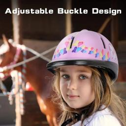 Novas crianças equitação capacete de segurança ajustável capacete equestre cabeça equipamentos de proteção pilotos para 3 a 8 anos - Image 2