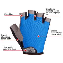 Luvas de malha respirável, luva de alta elasticidade, metade dos dedos, esportes ao ar livre, ciclismo, resistente ao desgaste, antiderrapante, estilo verão - Image 5