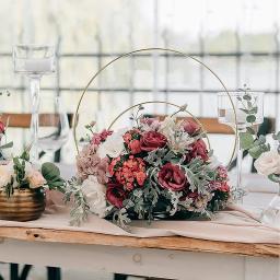 Guirlanda De Ouro Anel De Metal Com Suporte De Madeira, DIY Festa De Casamento, Aro De Flores, Decoração De Mesa Ornamentos, Macramé Floral Rack, 1x Artesanato - Image 3