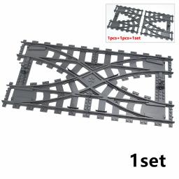 Trens da cidade trilho de trem tijolos modelo brinquedo macio trilha & cruved em linha reta para crianças presente compatível todas as marcas ferroviária leduo - Image 5